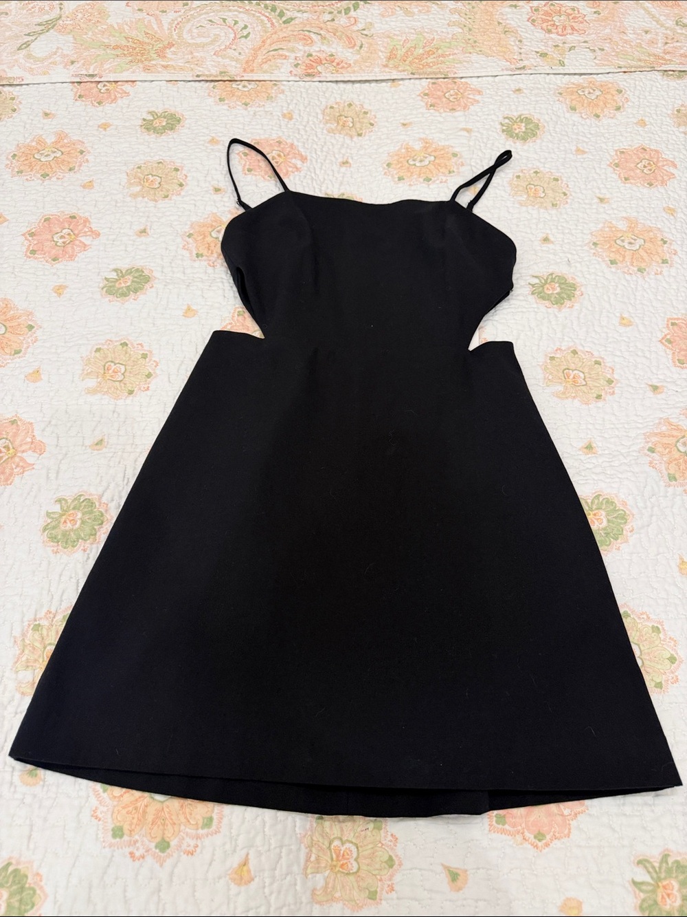Zara Black Mini Dress with Spaghetti Straps